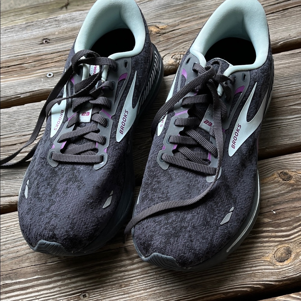 Brooks Charcoal and Silver Athletic Shoes